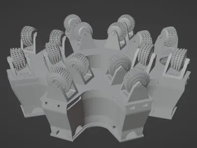 Raise Boring Reamer Low-poly 3D model
