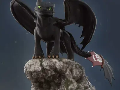 Toothless - How to train your dragon for 3d print model 3D print model