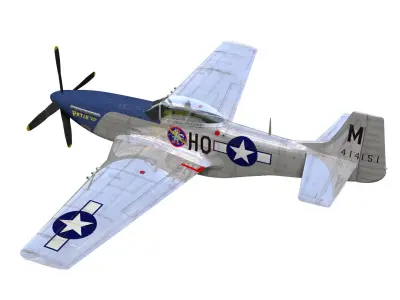 North American P-51D Mustang 3D model purchase