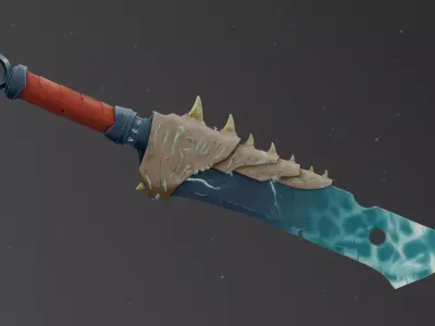 Stylized Sword Thorn of The Wilds Low-poly 3D model