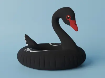 Black Swan Pool Float  3D model