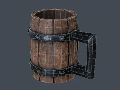 Medieval Mug - PBR Game Ready Low-poly 3D model