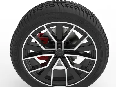 Wheel Low-poly 3D model by XP009