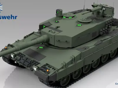 Tank Leopard 2 - A4 3D model