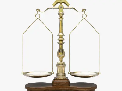 Ornate Justice Scale 3D model