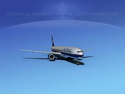 Boeing 777-300 Aero Mexico 3D model