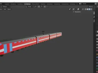 Train Low-poly 3D model shop