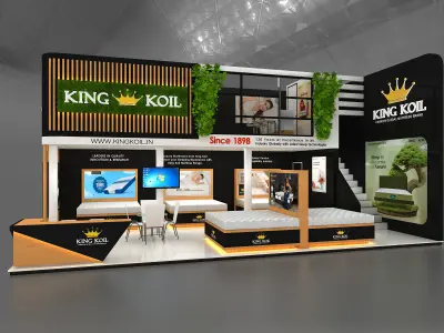 Mezzanine Exhibition Stand Two Side open 10Mtrx6Mtr 3D model