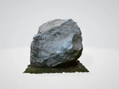 Archaeological Artifact - Column with Vine Scroll with Grapes 3D model