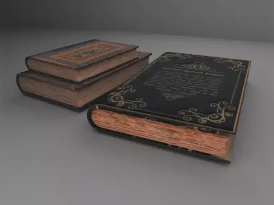 old book Low-poly 3D model