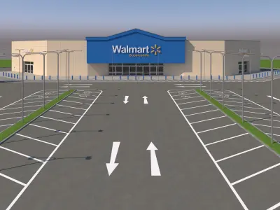  Walmart with Parking Lot 