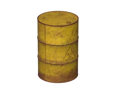 Toxic Waste Barrel Low-poly 3D model