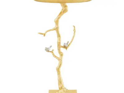Coffee Table Round Gold Tinki 3D model