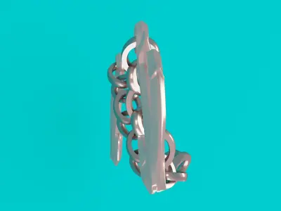 Anchor with chain  3D model