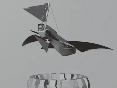 Spaceship Aircraft model with textures 3D model