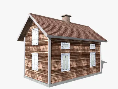 Wooden Old House 3D model