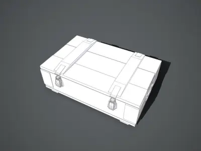 Army grenade box Low-poly 3D model
