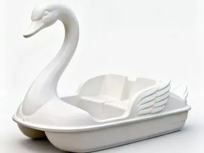 Classic Swan Paddle Boat 3D Model Low-poly 3D model