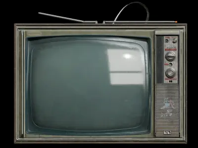 Old tv Low-poly 3D model