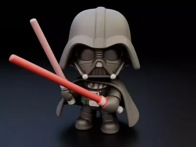 Darth Vader Chibi Statue - Cute Dark Lord Figure 3D print model