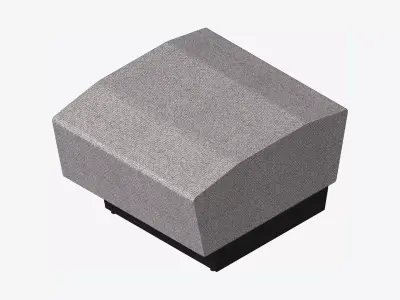 Furniture - Seating - Contemporary - Blume - Closing - Left Low-poly 3D model