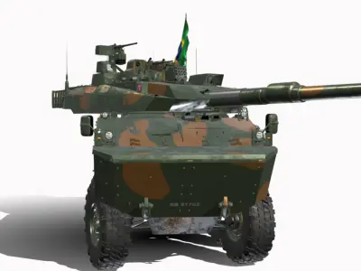 IVECO GUARANI 8X8  Low-poly 3D model