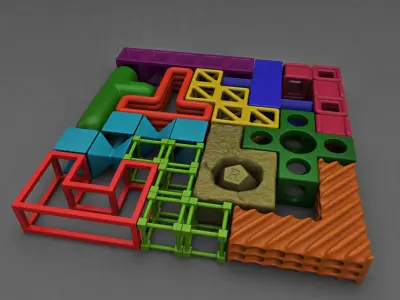 Pentomino mind bending game 3D print model