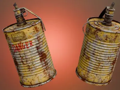 Post Apocalyptic Grenade  Free low-poly 3D model