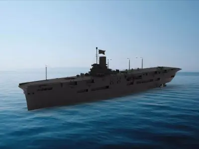 HMS Ark Royal aircraft carrier  3D model purchase