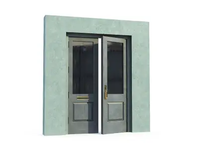 Historic Double Door Entrance SoHo Style 3D model