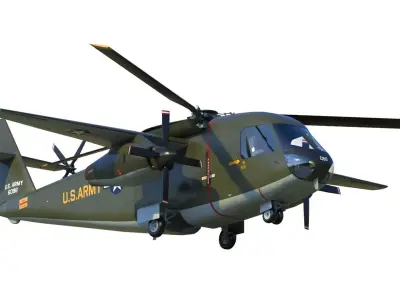 Lockheed CL-945 stowed rotor aircraft CARR 3D model