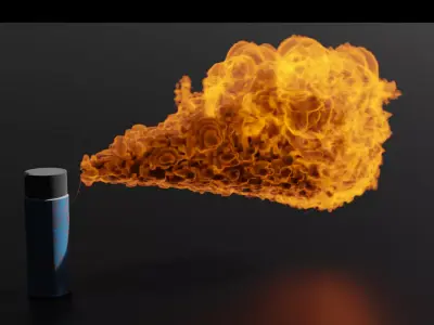 Flamethrower Deodarant Free low-poly 3D model