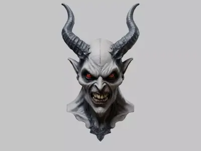 Demon Bust - 3D Model CGTrader Low-poly 3D model