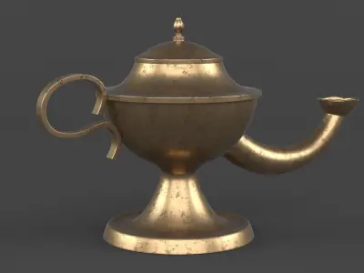 Arabic Oil Lamp 3D model