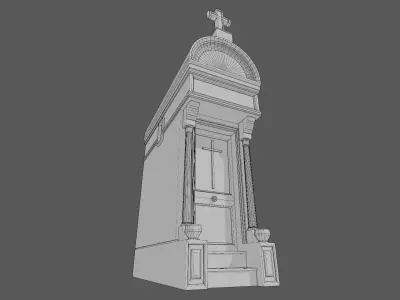 Cemetery Mausoleum 04 type 1 Low-poly 3D model