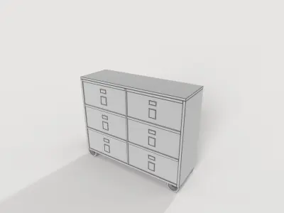 Chests of Drawers Industrial 3D model