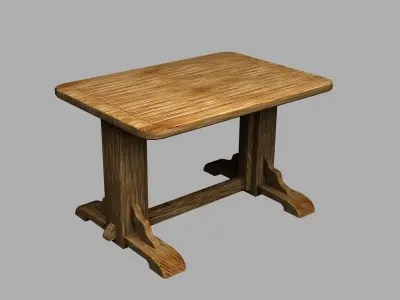 Pinewood Table 3D model