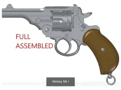 Revolvers full assembled revolver 3D Model Pack