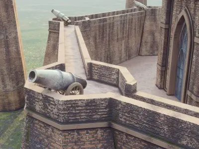 Outpost Qila Low-poly 3D model