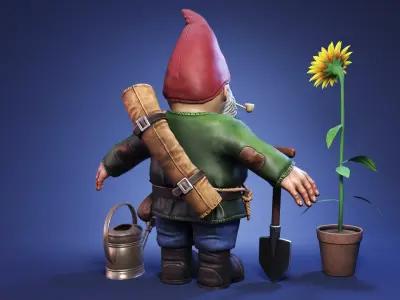Stylized Garden Gnome 3D model