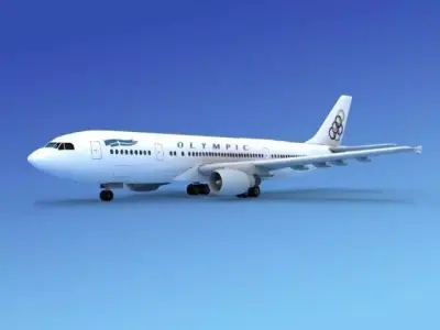 Airbus A300 Olympic 2 3D model