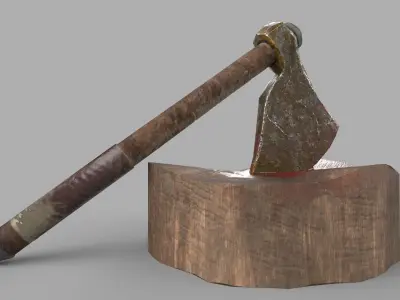 Butcher Axe Low-poly 3D model