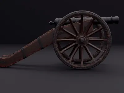 realistic cannon 3D model