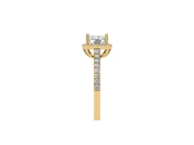 Solitaire Engagement Ring 3D print model 97