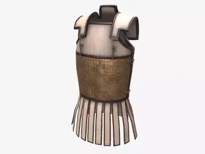 Ancient Armor Scalemailed 3D Model Game Ready PBR Low Poly Low-poly 3D model