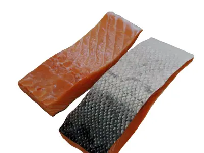 salmon steak Low-poly 3D model purchase