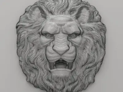 Lion Head 3D model buy