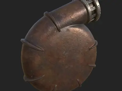 Vent Pipe PBR 4K GameReady Low-poly 3D model