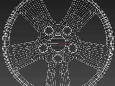 Car rim 7 Low-poly 3D model