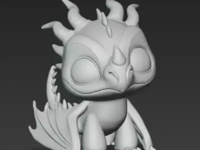 Broken Hook Monstrous Nightmare Kawaii Chibi 3D Stl Figure 3D print model